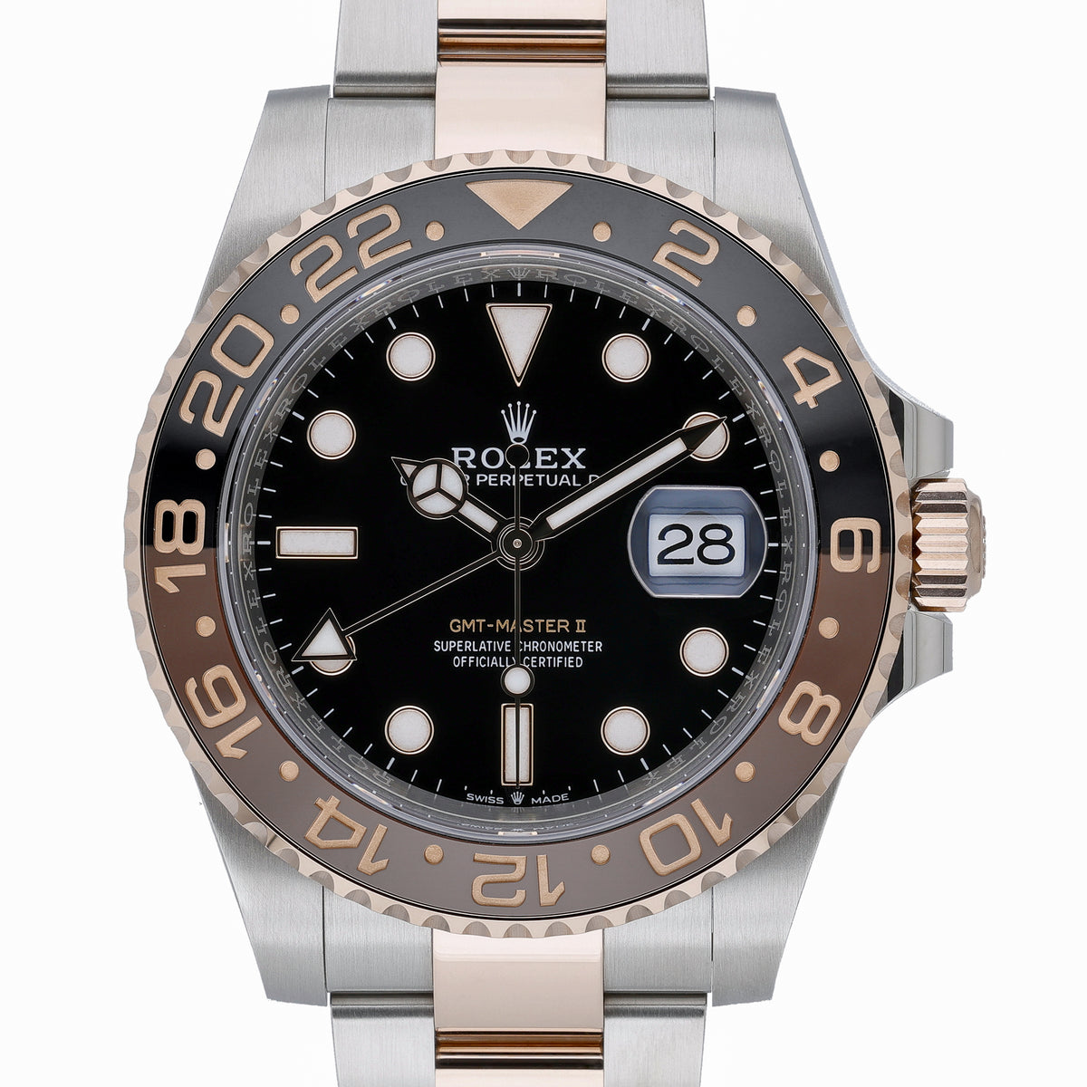 Rolex GMT-Master II 126711CHNR with black dial and steel & rose gold case