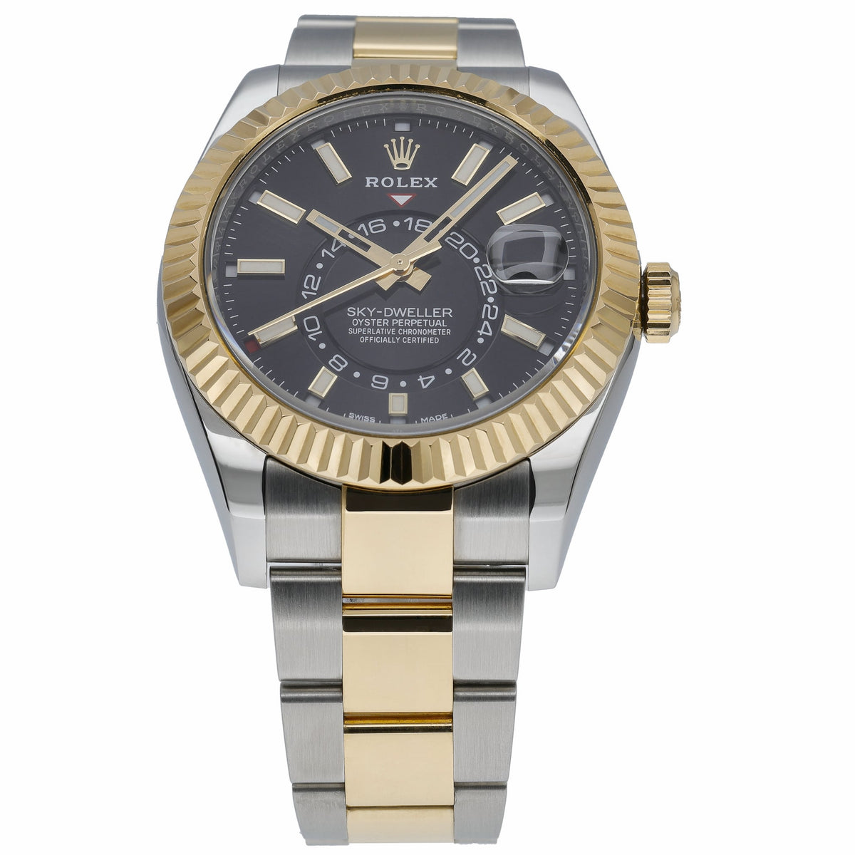 Rolex Sky-Dweller 326933 with black dial and steel & yellow gold case - product image 2