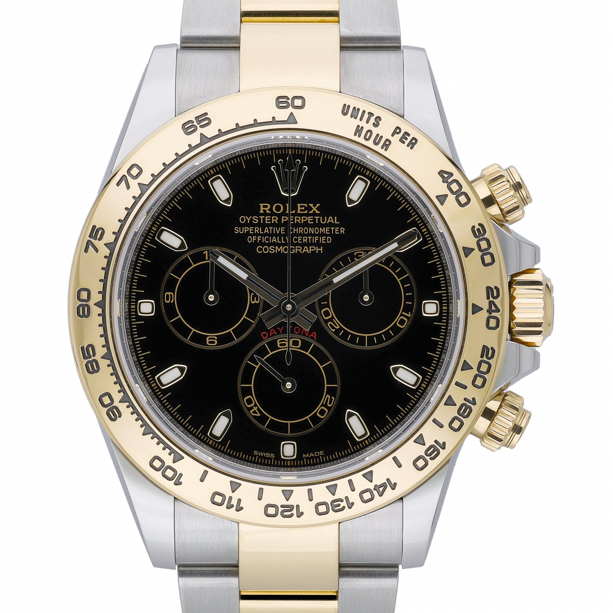 Rolex Daytona 116503 with black dial and steel & yellow gold case