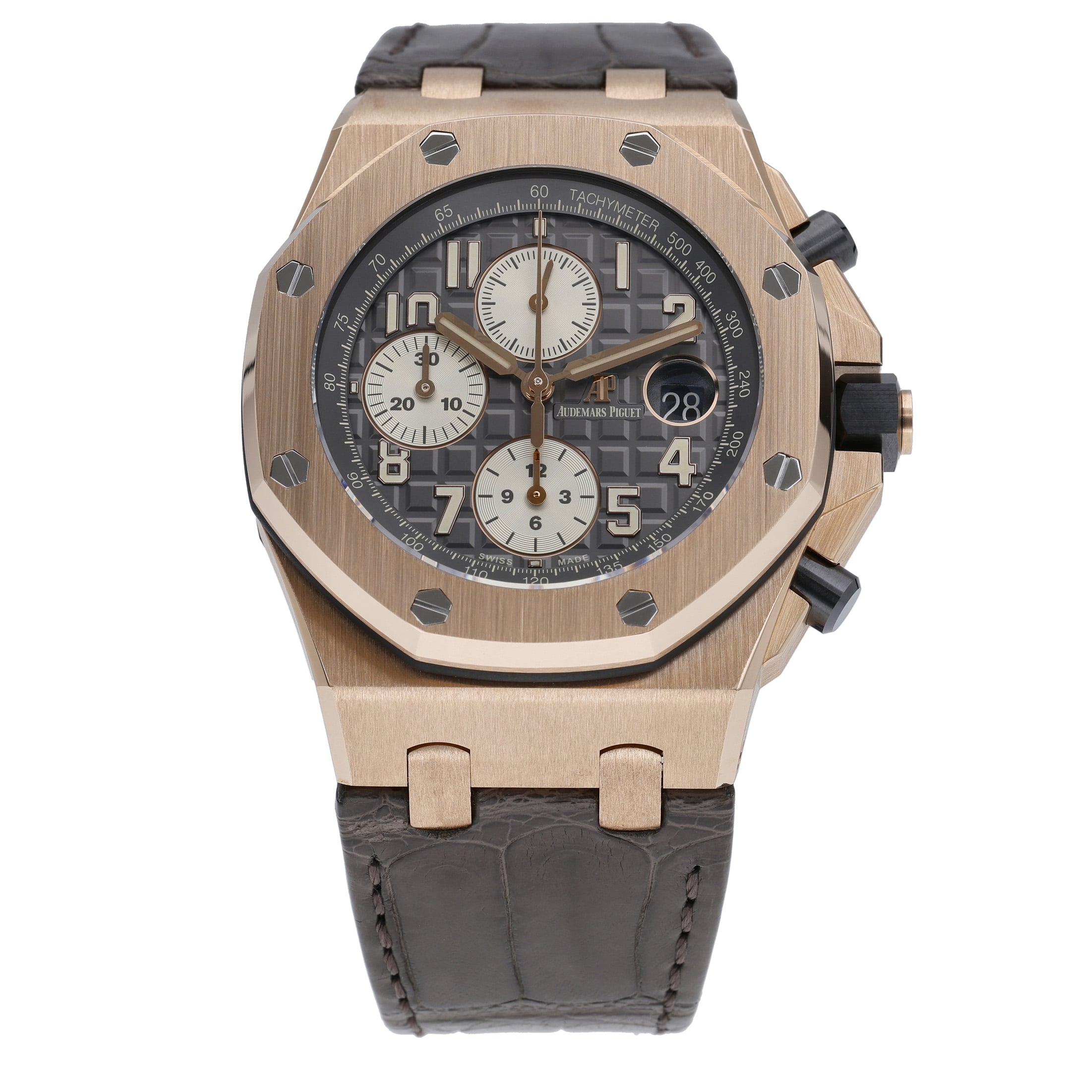 Audemars Piguet Royal Oak Offshore Chronograph 26470OR.OO.A125CR.01 with grey dial and 18ct rose gold case - product image 3