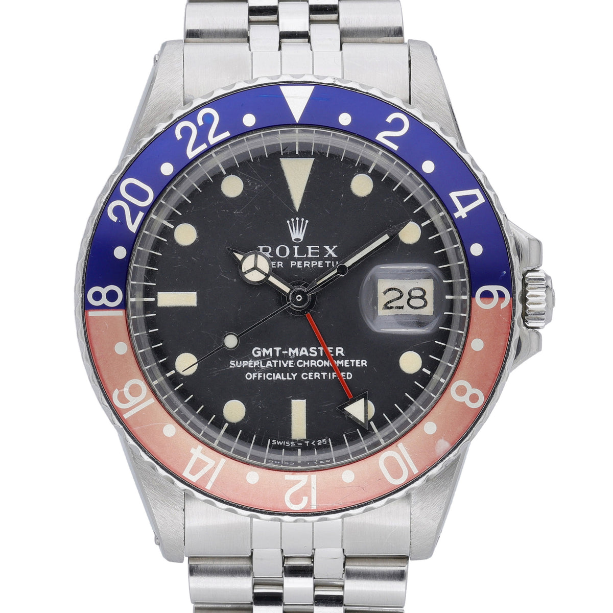Rolex GMT-Master 1675 with black dial and steel case
