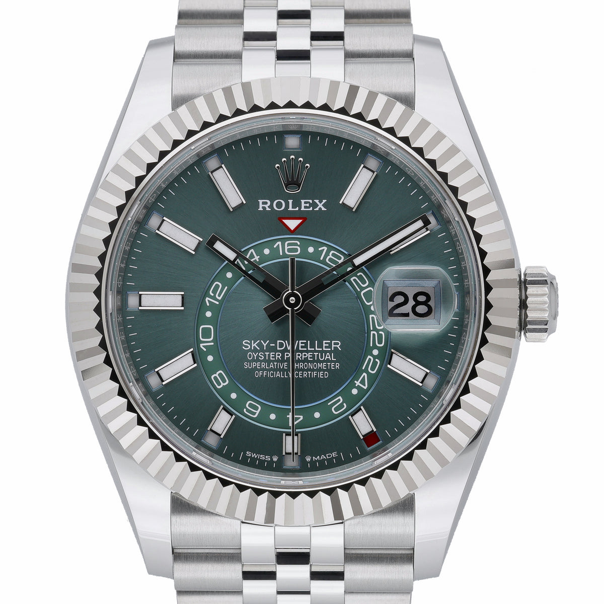 Rolex Sky-Dweller 336934 with green dial and steel & white gold case