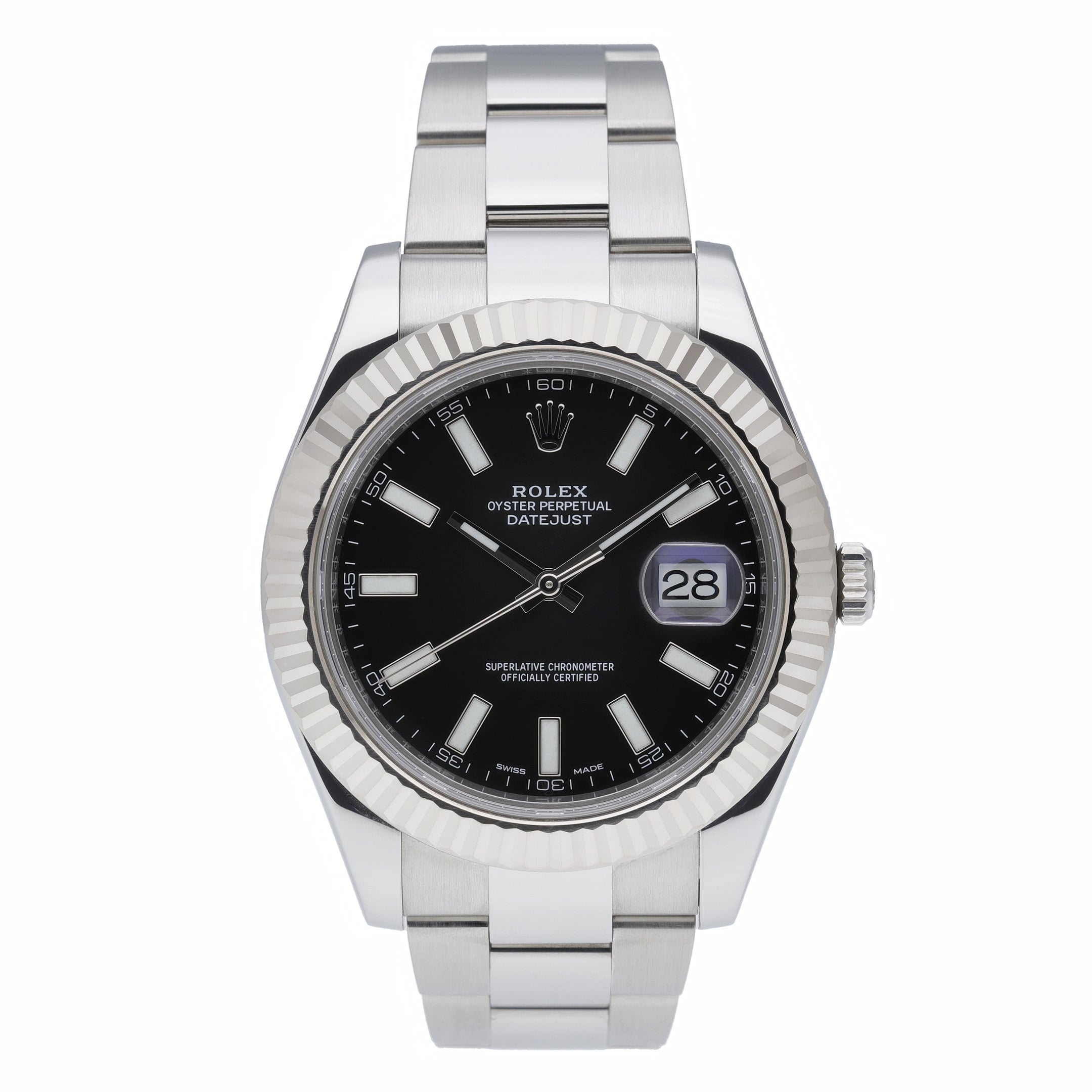 Rolex Datejust II 116334 with black dial and steel & white gold case - product image 2