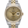 Rolex Datejust 36 16233 with champagne dial and steel & yellow gold case