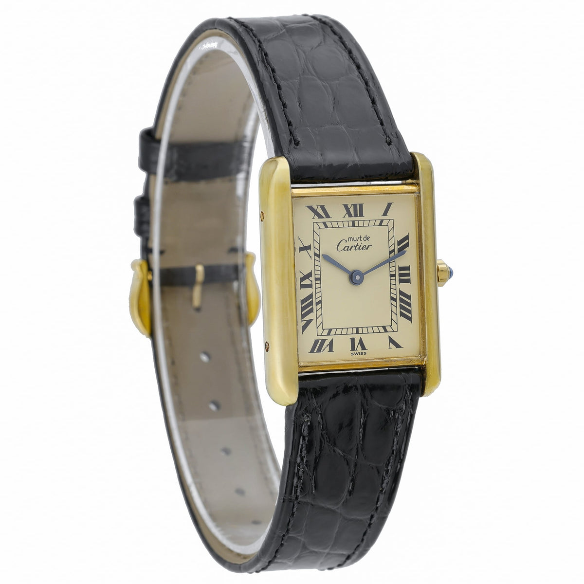 Cartier Tank Vermeil 81006 with champagne dial and gold plated case - product image 4