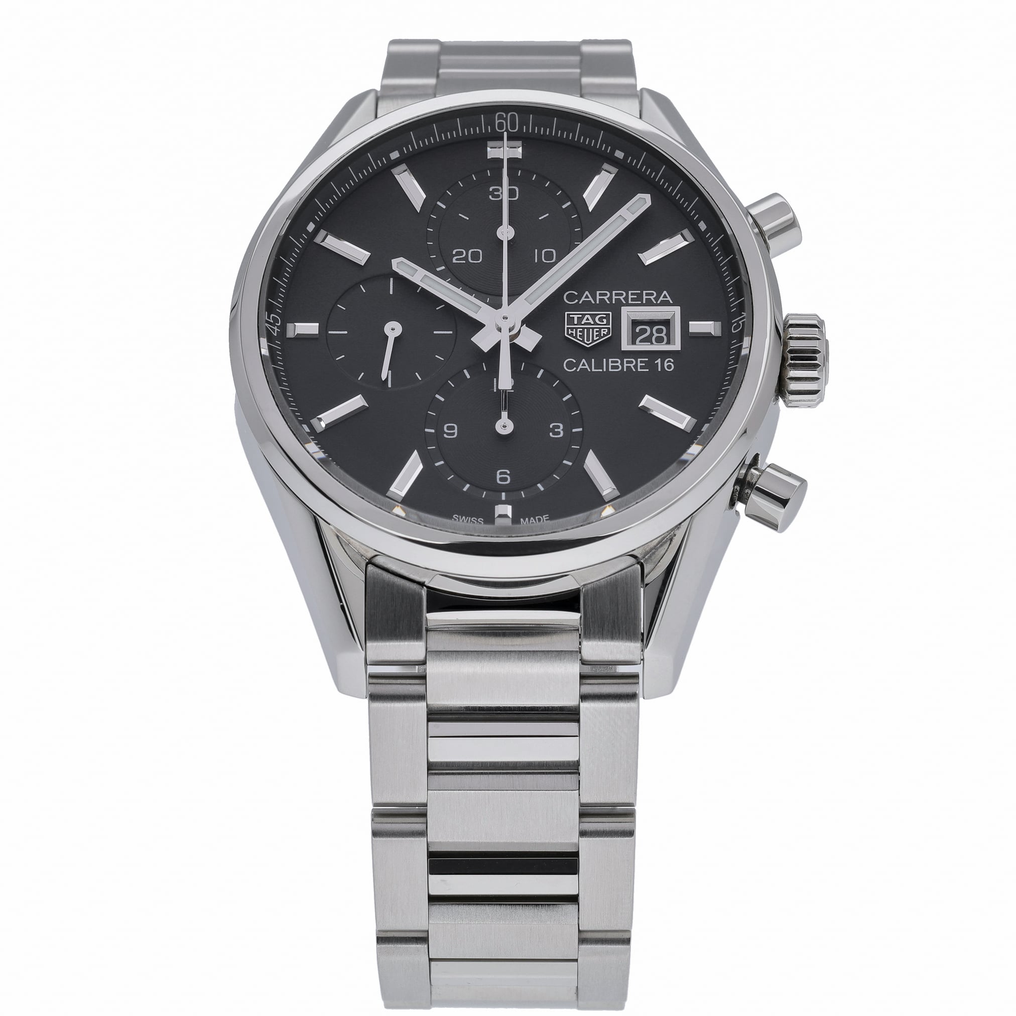 Tag Heuer Calibre 16 CBK2110 with black dial and steel case - product image 2