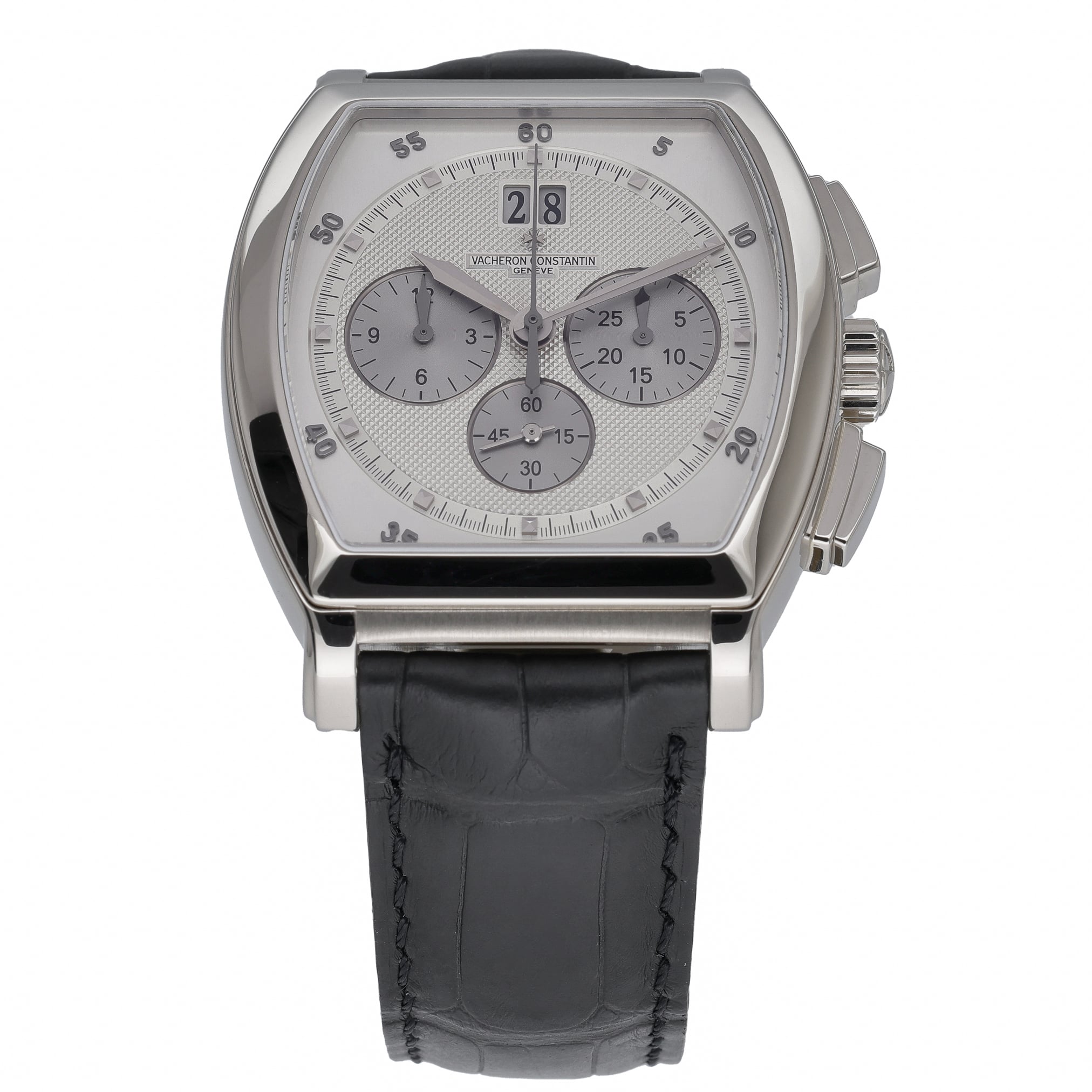 Vacheron Constantin Tonneau Chronograph 49180/000G with silver dial and 18ct white gold case - product image 2