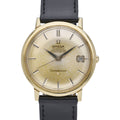 Omega Seamaster with golden dial and 18ct yellow gold case