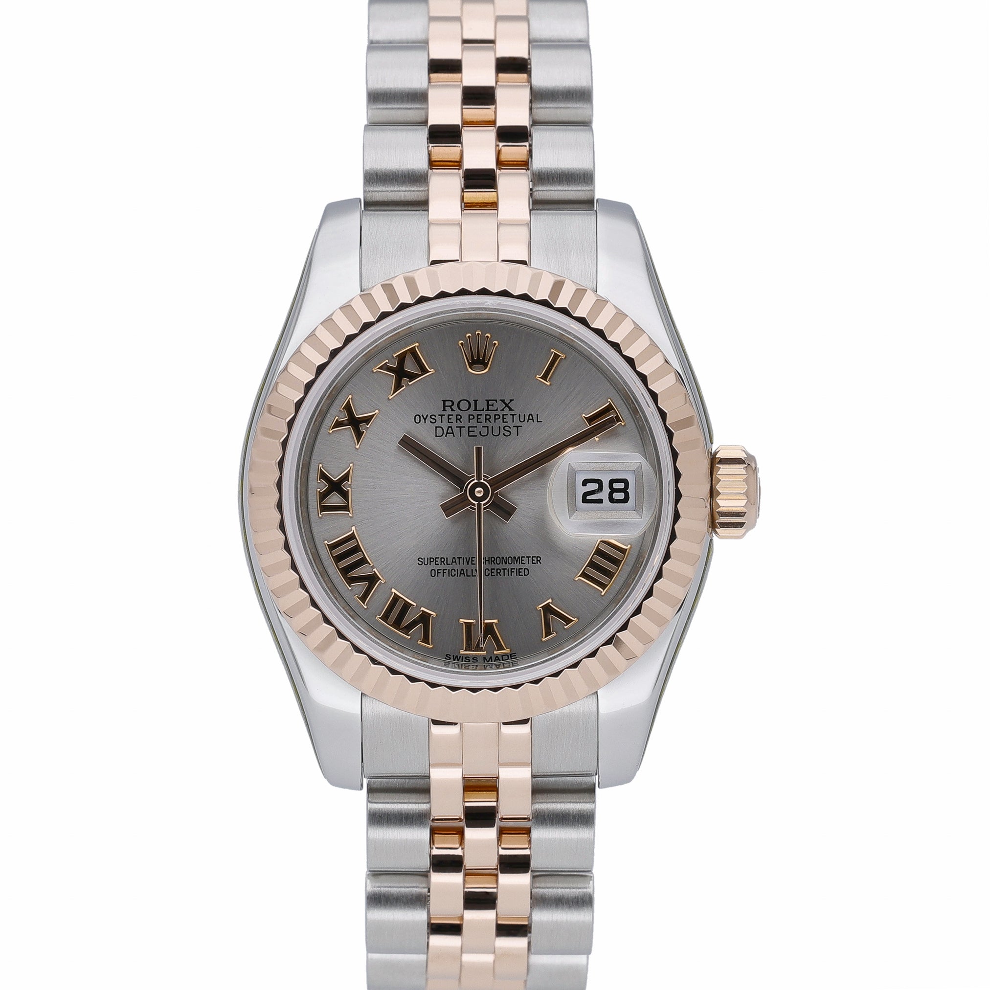 Rolex Datejust 179171 with grey dial and steel & rose gold case