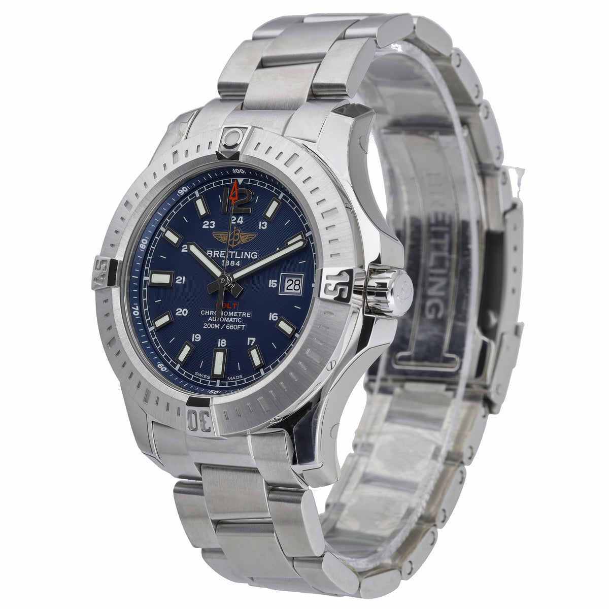Breitling Colt Automatic A17388 with blue dial and steel case - product image 3