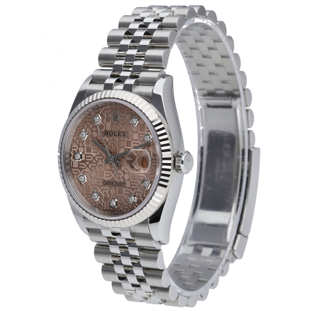 Rolex Datejust 36 126234 with pink jubilee dial and steel & white gold case - product image 3