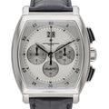 Vacheron Constantin Tonneau Chronograph 49180/000G with silver dial and 18ct white gold case