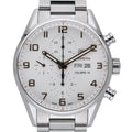 Tag Heuer Calibre 16 CV2A1AC with white dial and steel case