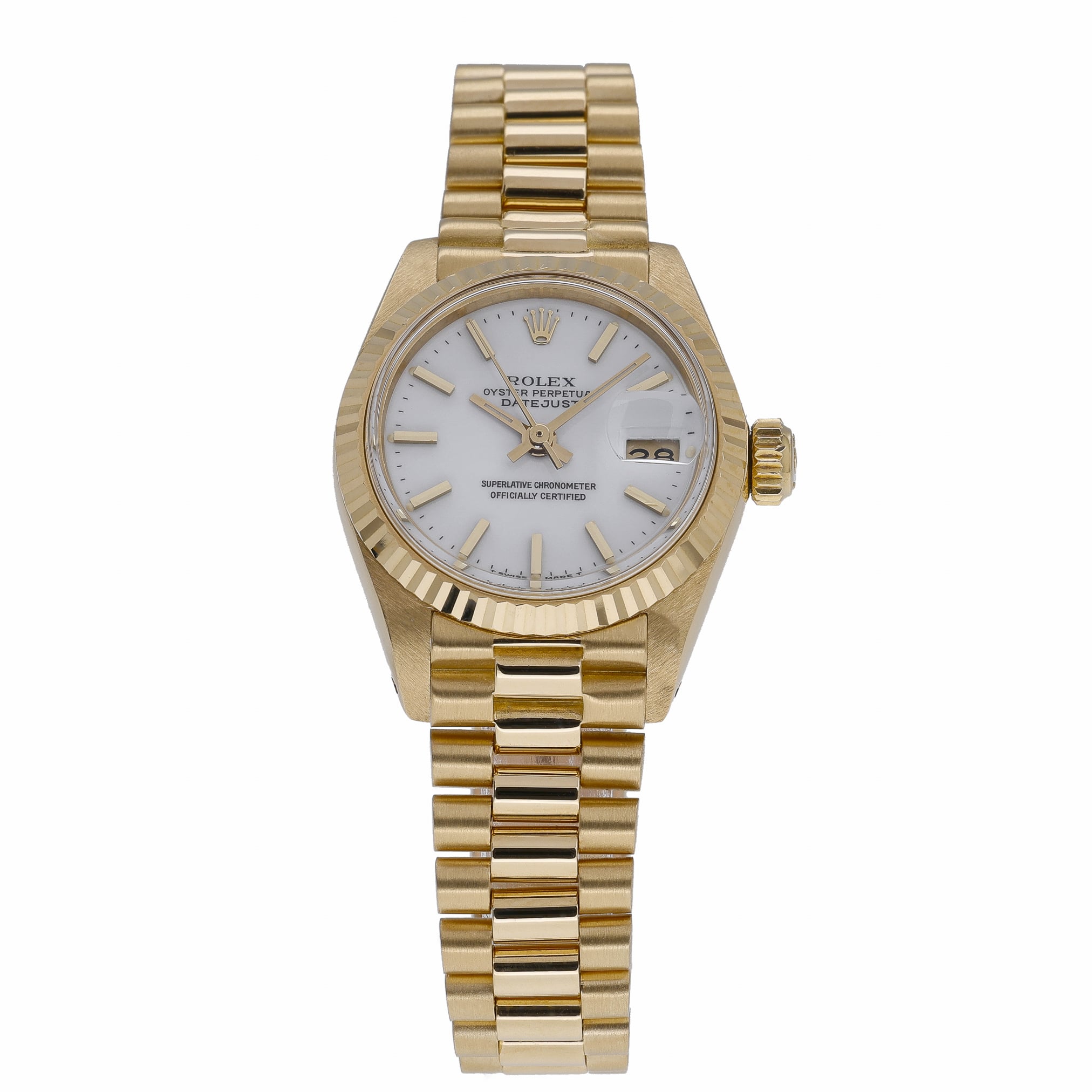 Rolex Datejust 6917 with white dial and 18ct yellow gold case - product image 2