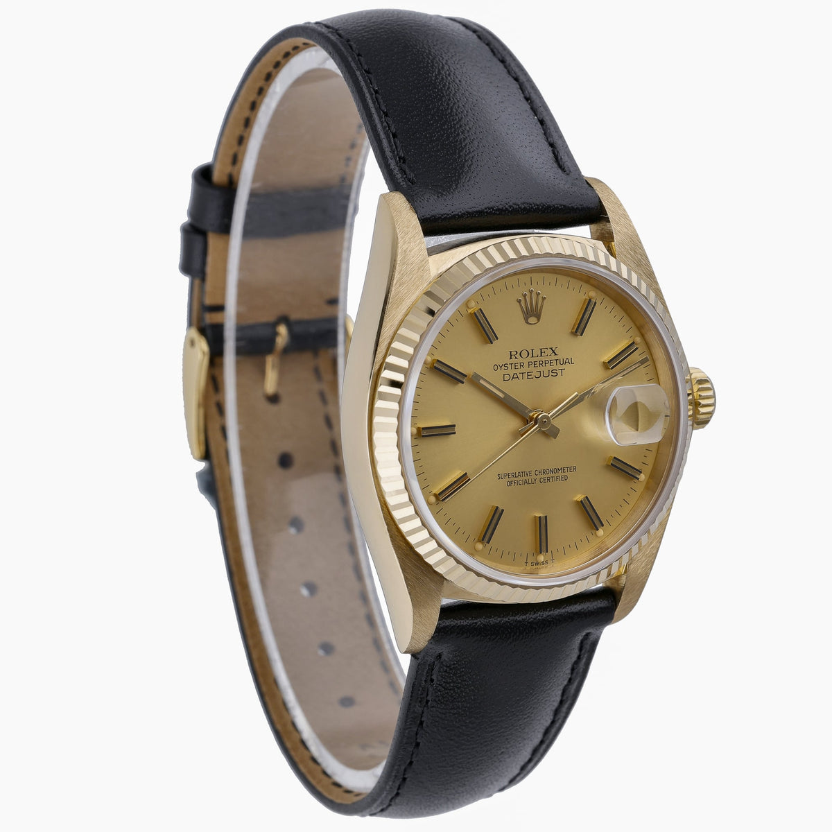 Rolex Datejust 16018 with champagne dial and 18ct yellow gold case - product image 4