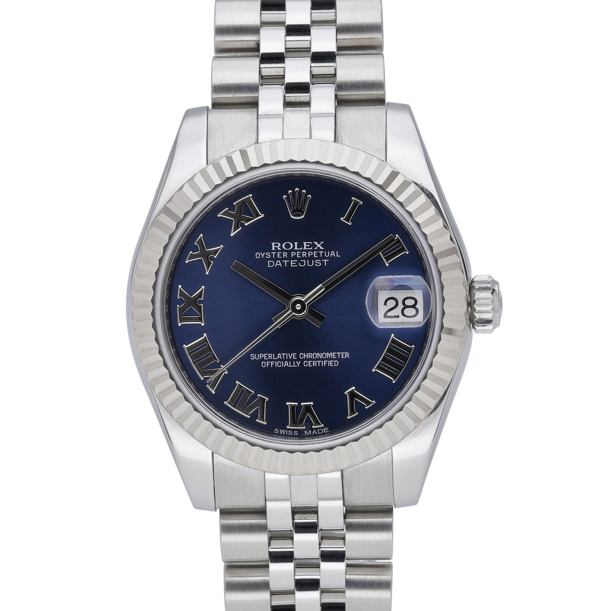 Rolex Datejust 31 178274 with blue dial and steel & white gold case