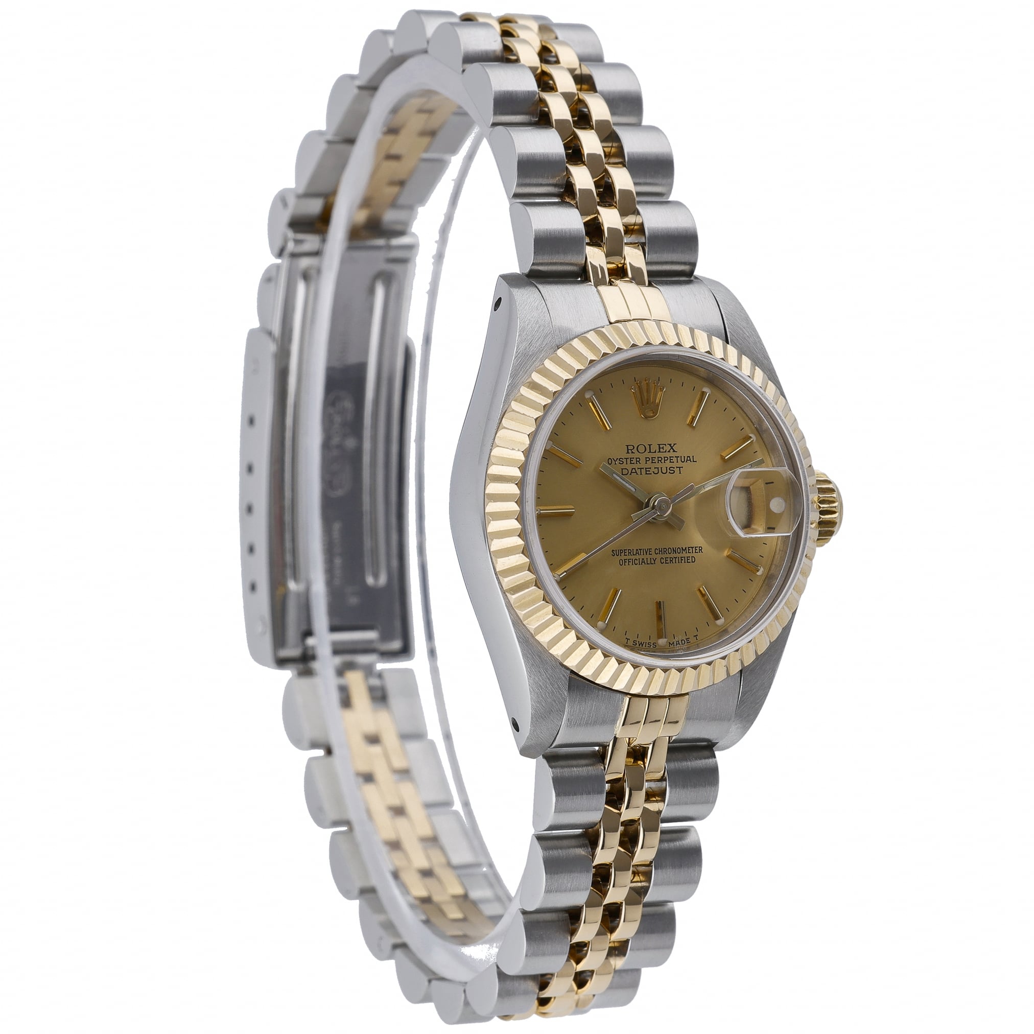 Rolex Datejust 69173 with champagne dial and steel & yellow gold case - product image 4