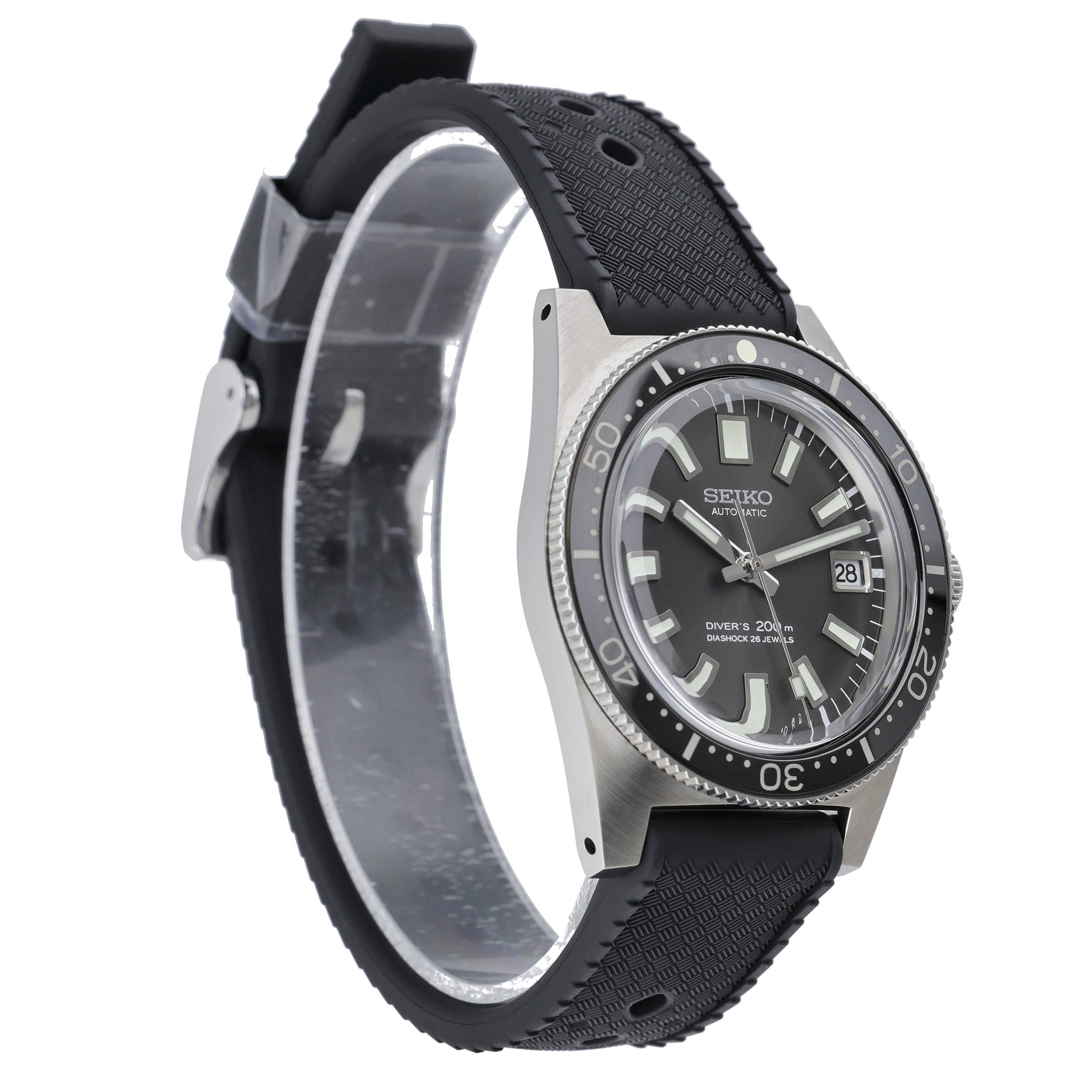 Seiko 1965 62MAS re-creation SJE093J1 with black dial and steel case - product image 4