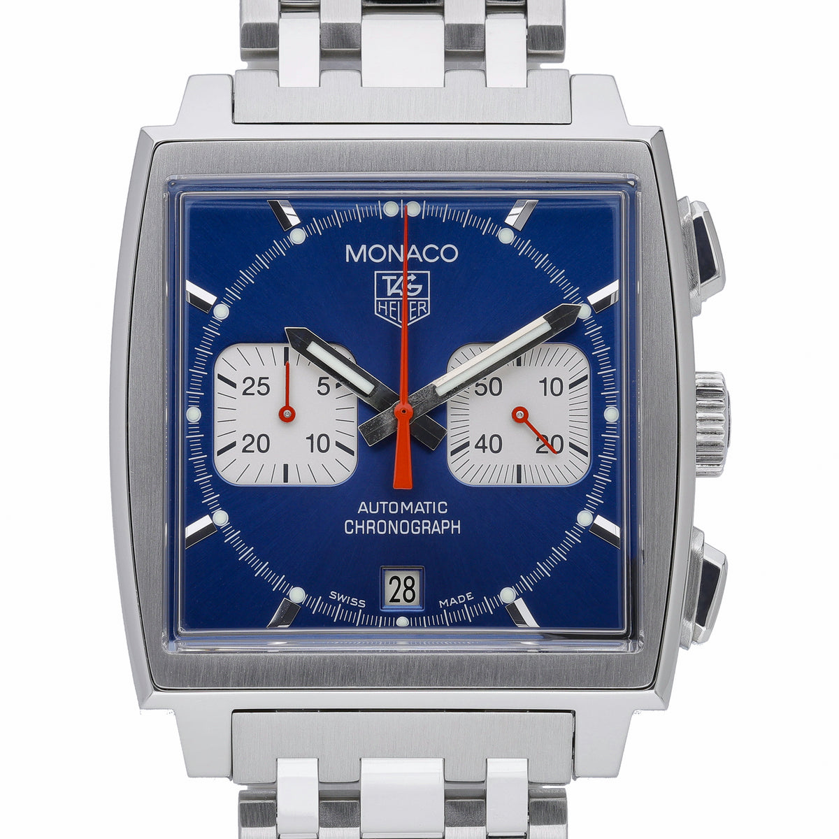 Tag Heuer Monaco CW2113-0 with blue dial and steel case