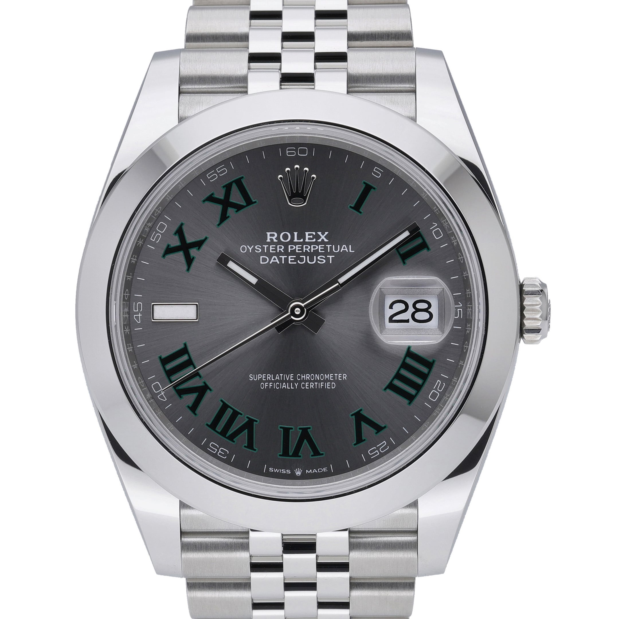 Rolex Datejust 41 126300 with slate dial and oystersteel case