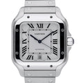 Cartier Santos De Cartier WSSA009 with white dial and steel case