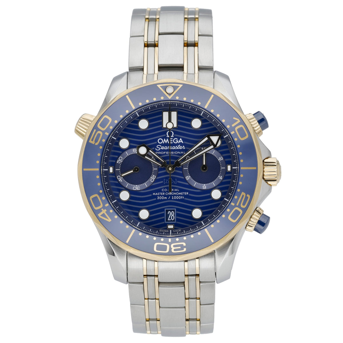 Omega Seamaster Diver 300 M 210.20.44.51.03.001 with blue dial and steel & yellow gold case - product image 2
