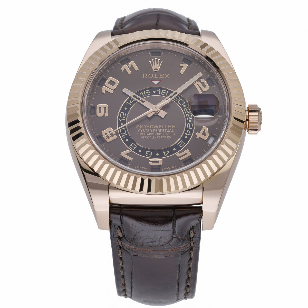 Rolex Sky-Dweller 326135 with chocolate dial and 18ct rose gold case - product image 2