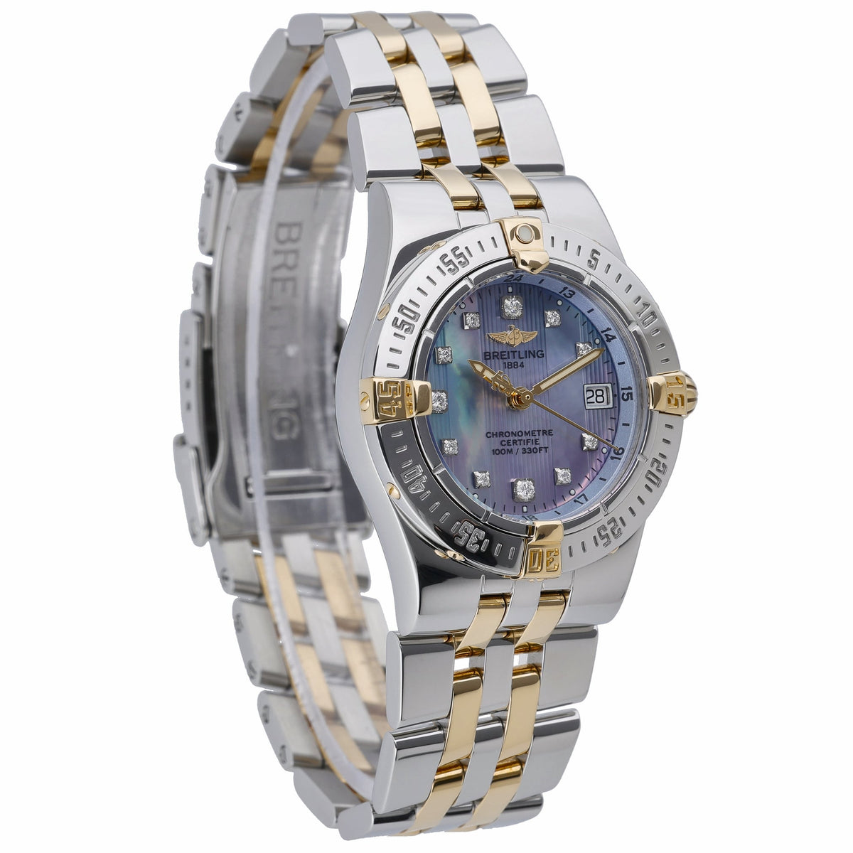 Breitling Starliner B71340 with mop diamond dial dial and steel & yellow gold case - product image 4