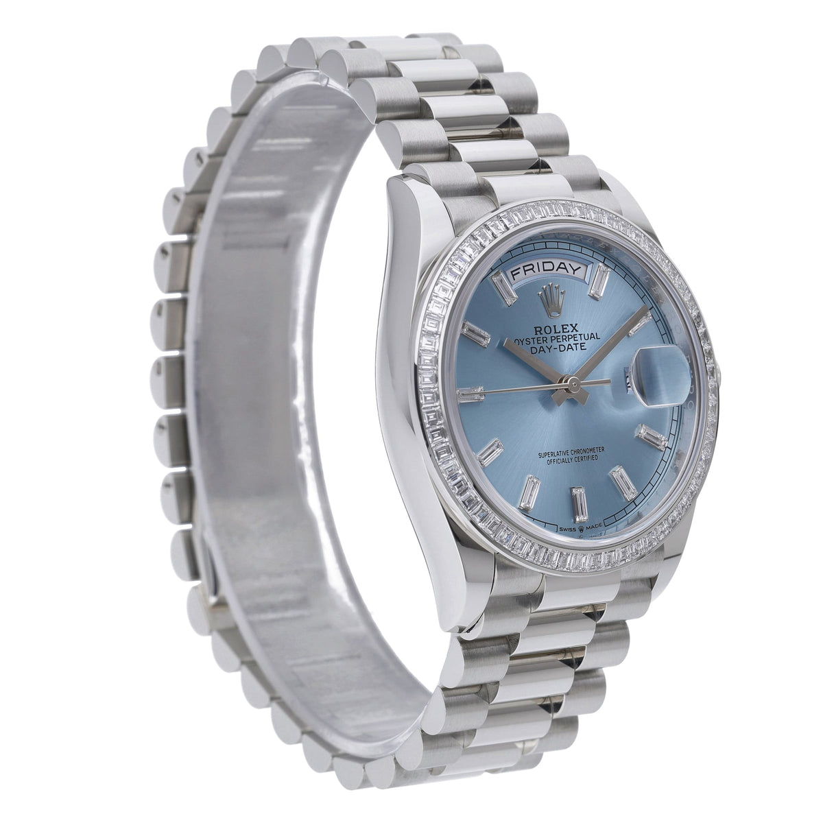 Rolex Day-Date 36 128396TBR with ice blue dial and platinum case - product image 4