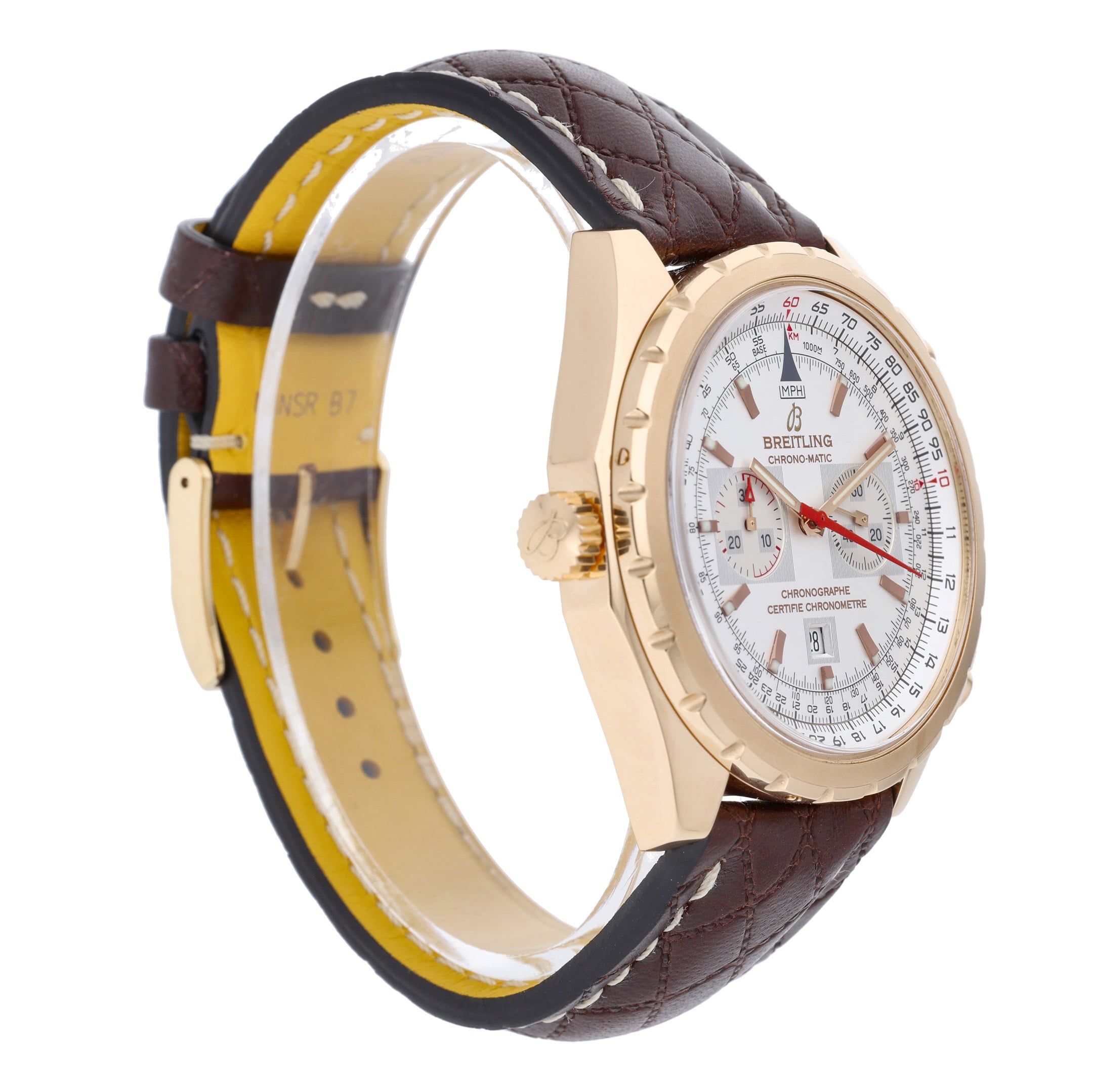 Breitling Chrono-Matic H42360 with silver dial and 18ct rose gold case - product image 4