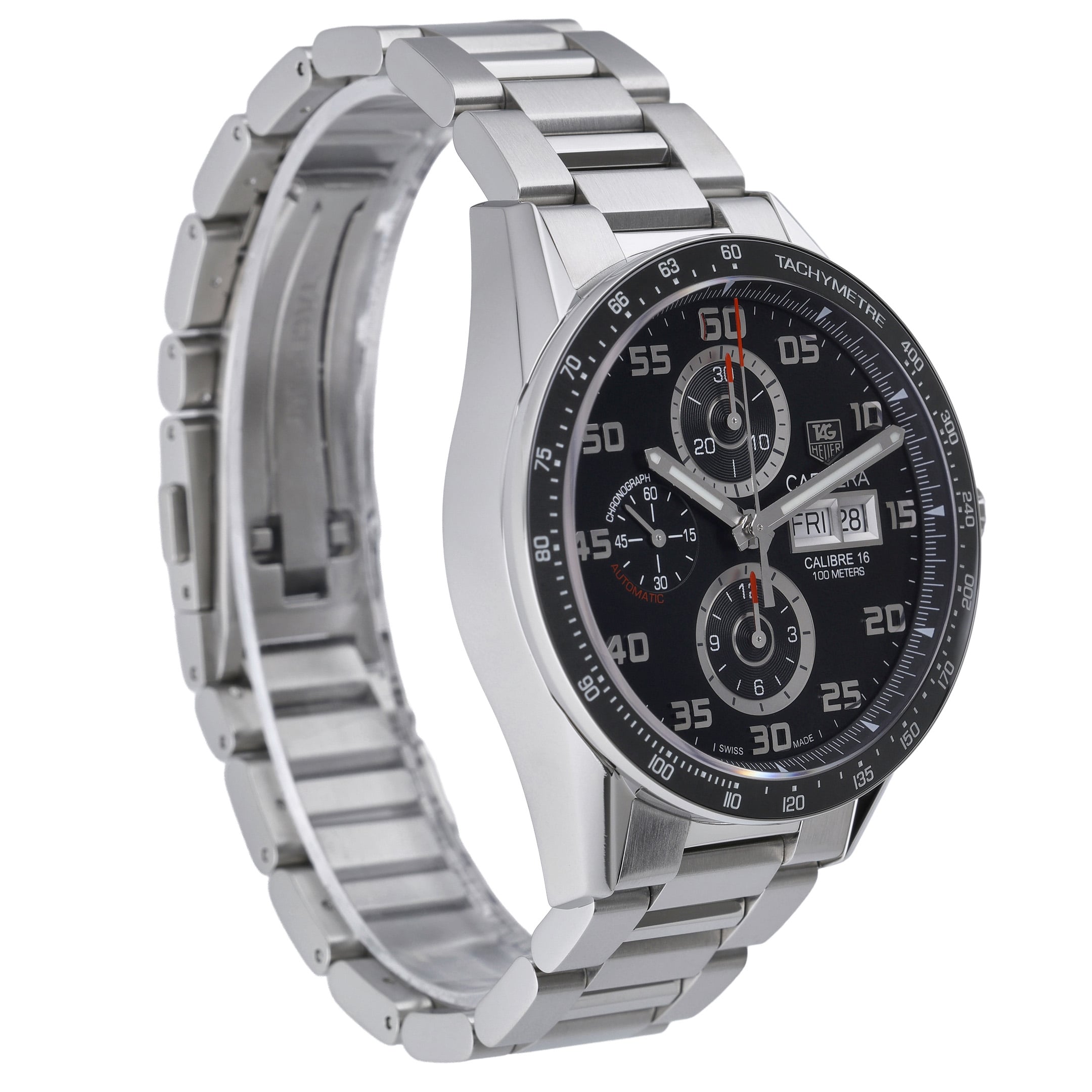 Tag Heuer Calibre 16 CV2A1R.BA0799 with black dial and steel case - product image 4