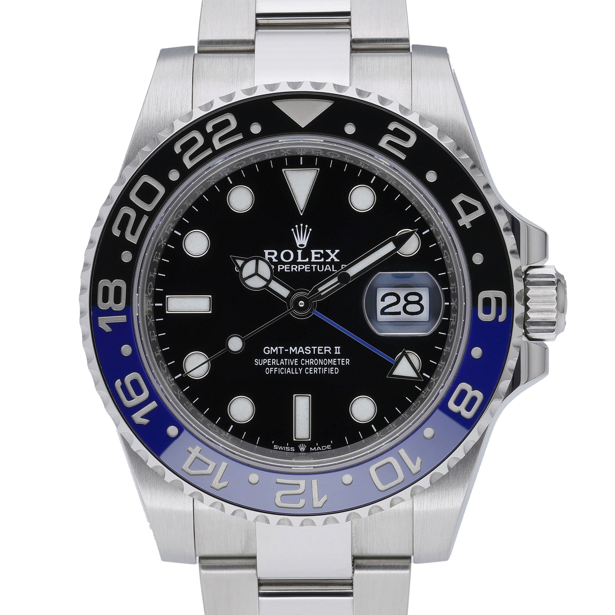 Rolex GMT-Master II 126710BLNR with black dial and oystersteel case