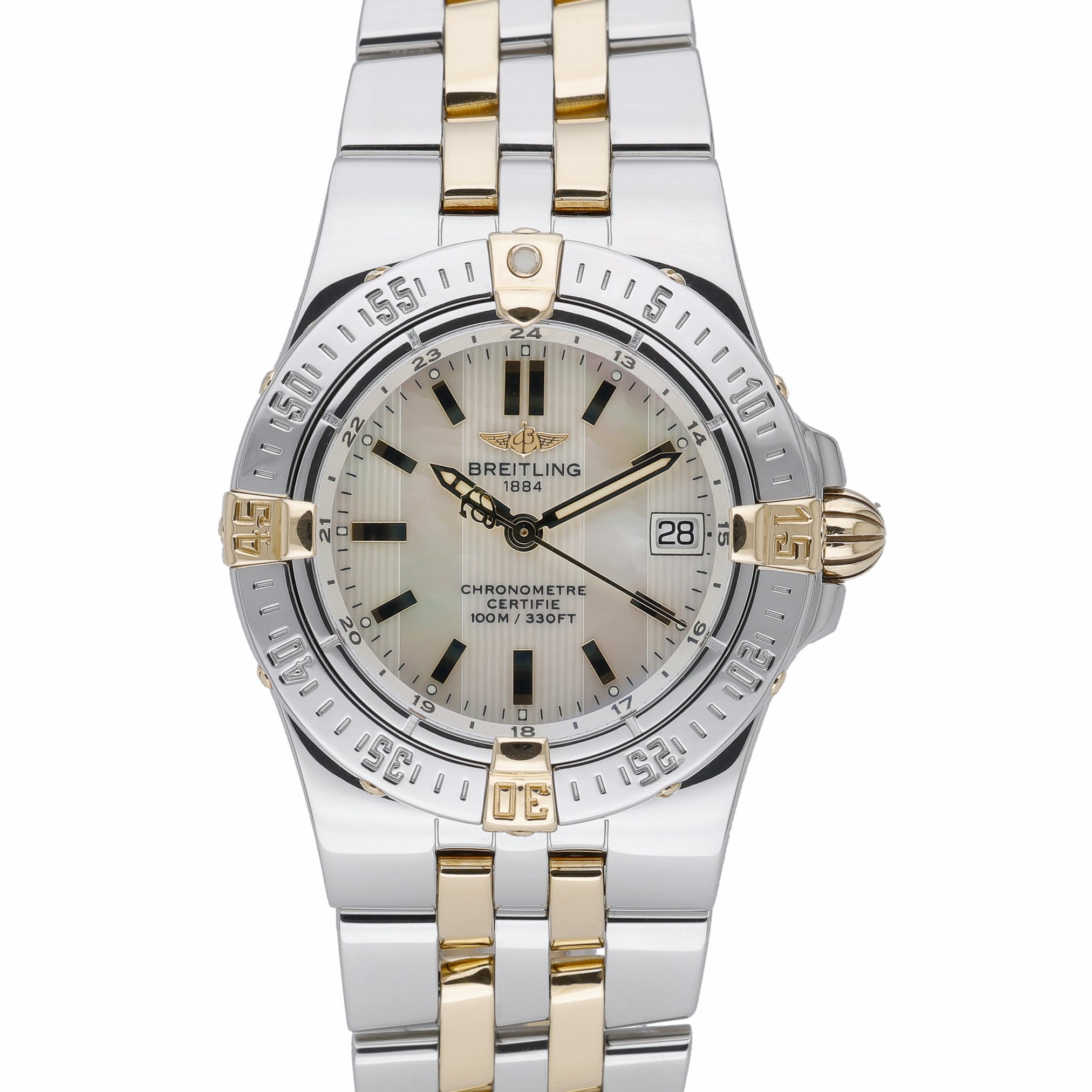 Breitling Starliner B7134012/A601 with mother of pearl dial and steel & yellow gold case