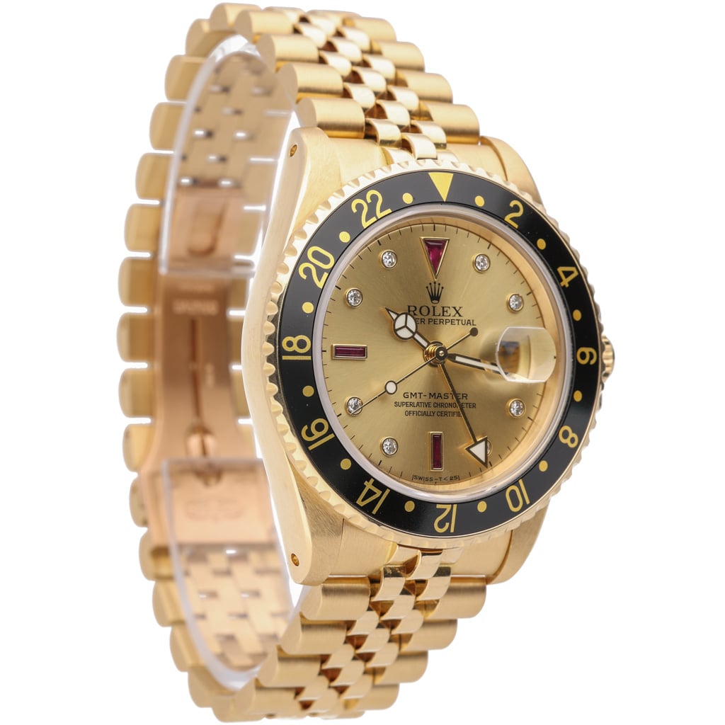 Rolex GMT-Master 16758 with champagne dial and 18ct yellow gold case - product image 4