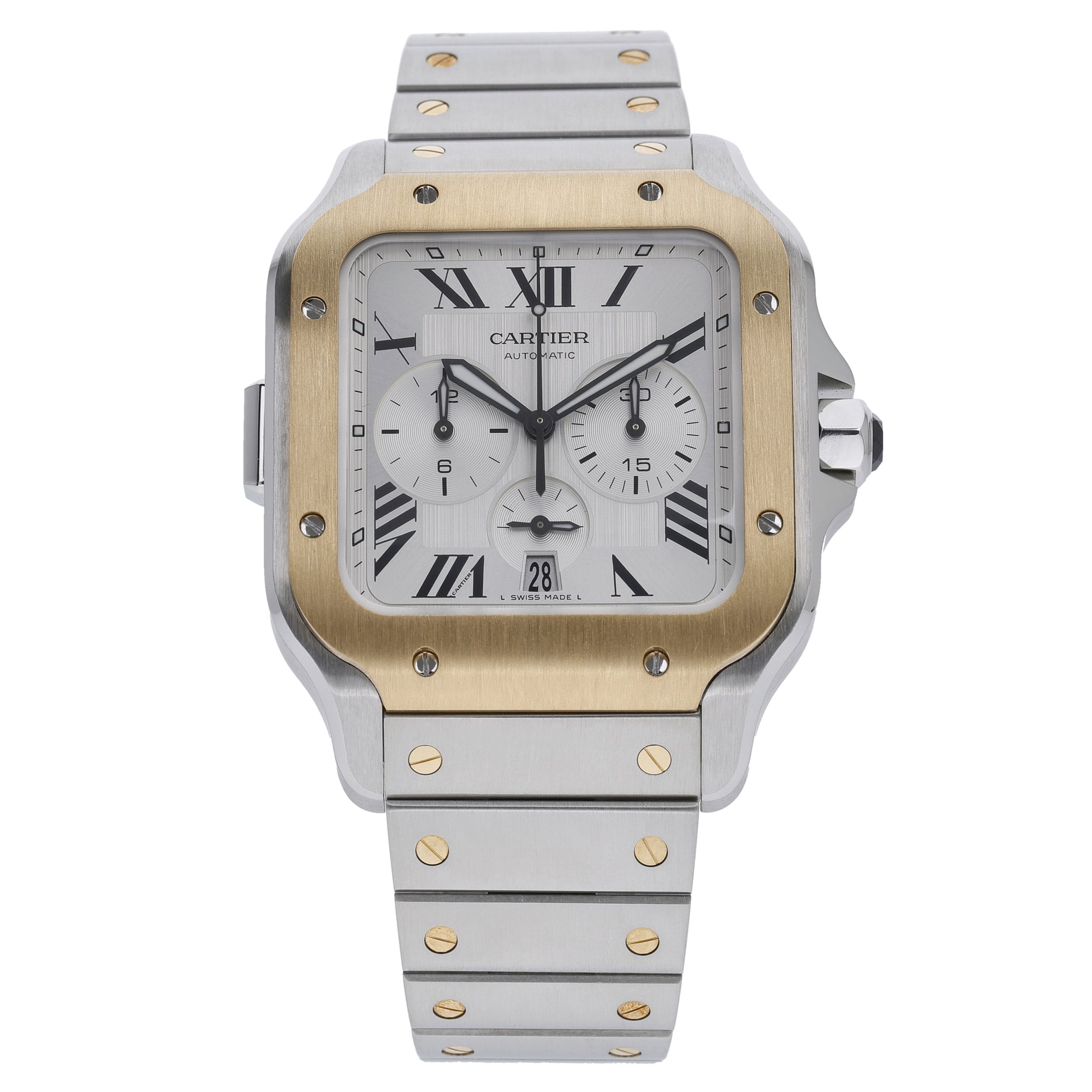 Cartier Santos De Cartier W2SA0008 with silver dial and steel & yellow gold case - product image 3