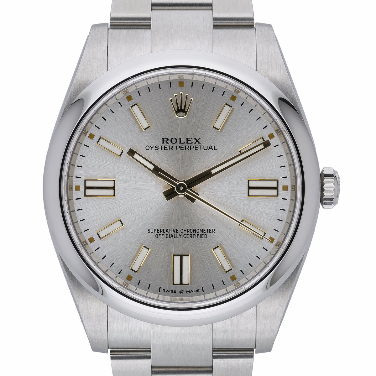 Rolex Oyster Perpetual 124300 with silver dial and oystersteel case