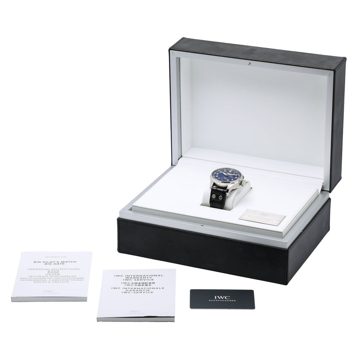 IWC Big Pilot’s Watch Big Date Edition “150 Years” IW510503 with blue dial and steel case