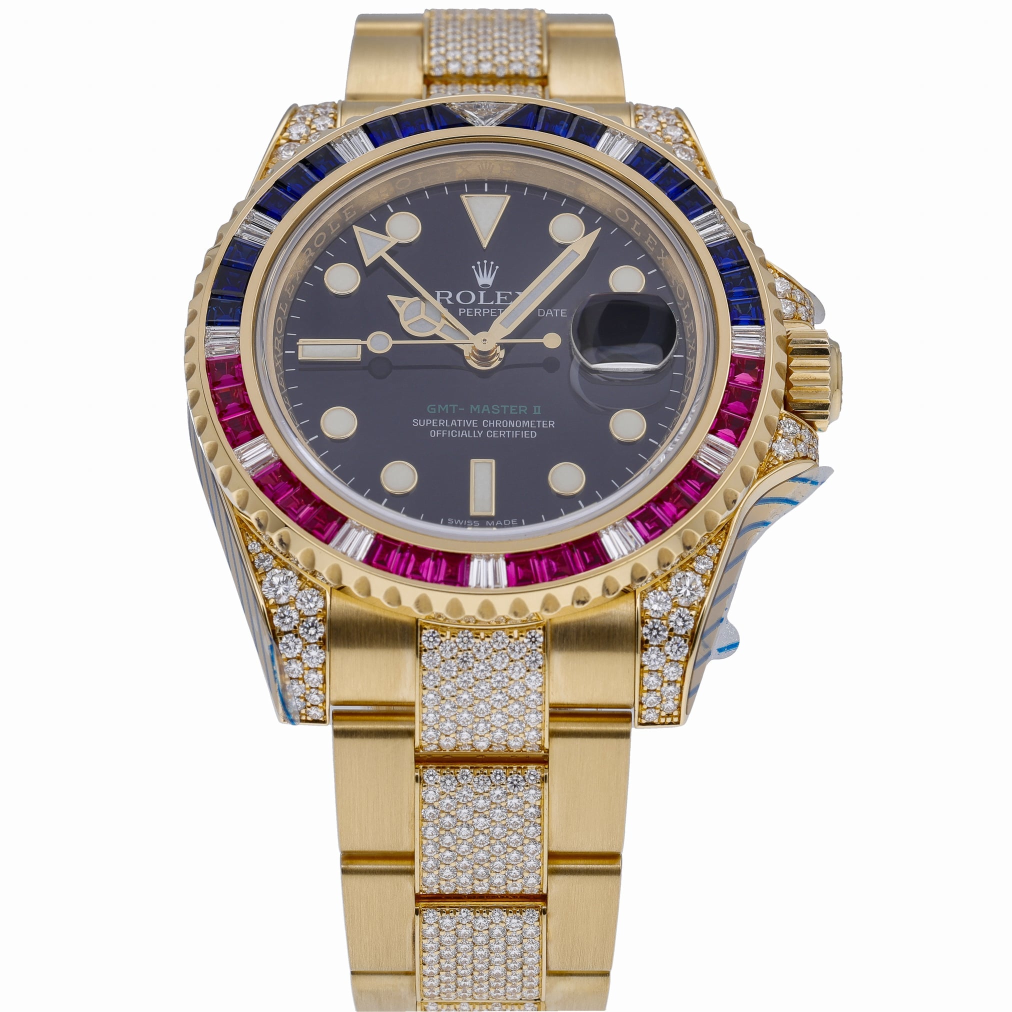 Rolex GMT-Master II 116758SARU with black dial and 18ct yellow gold case - product image 2