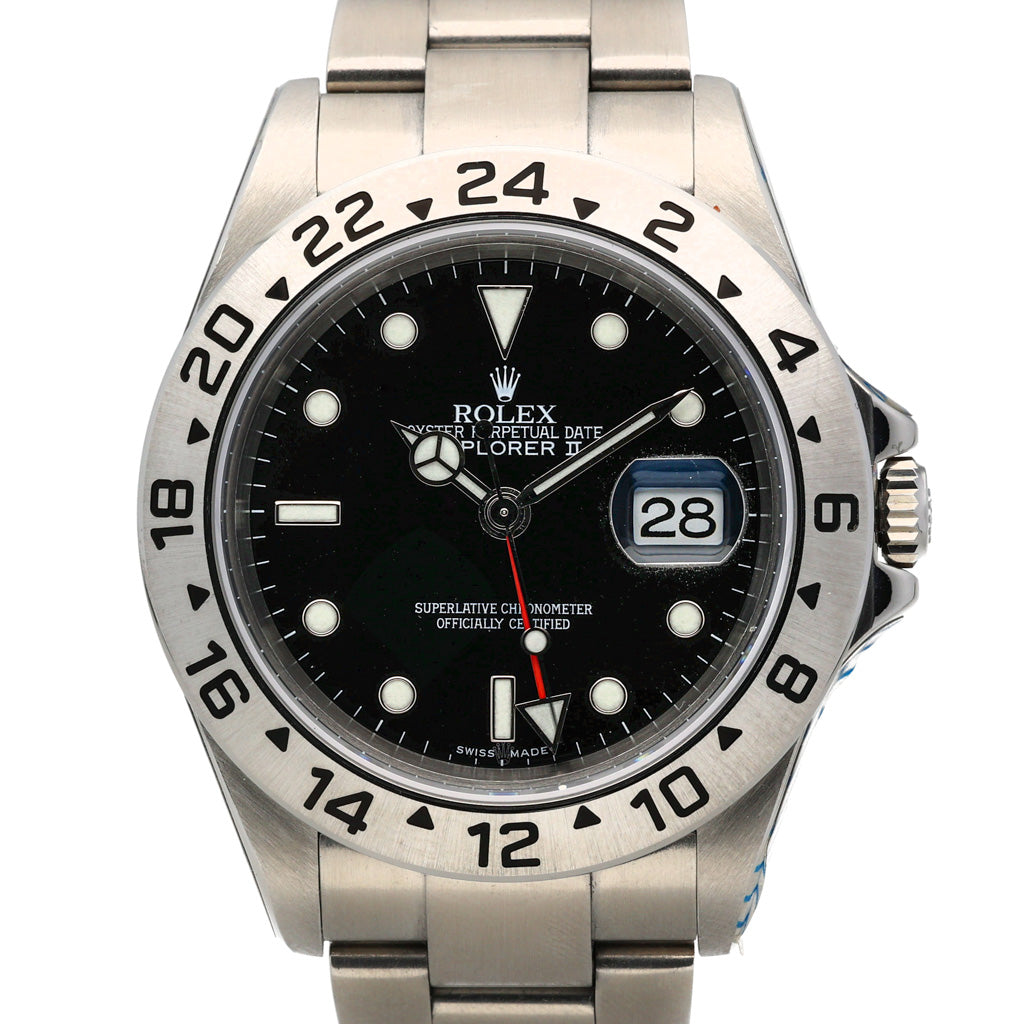 Rolex Explorer II 16570 with black dial and oystersteel case