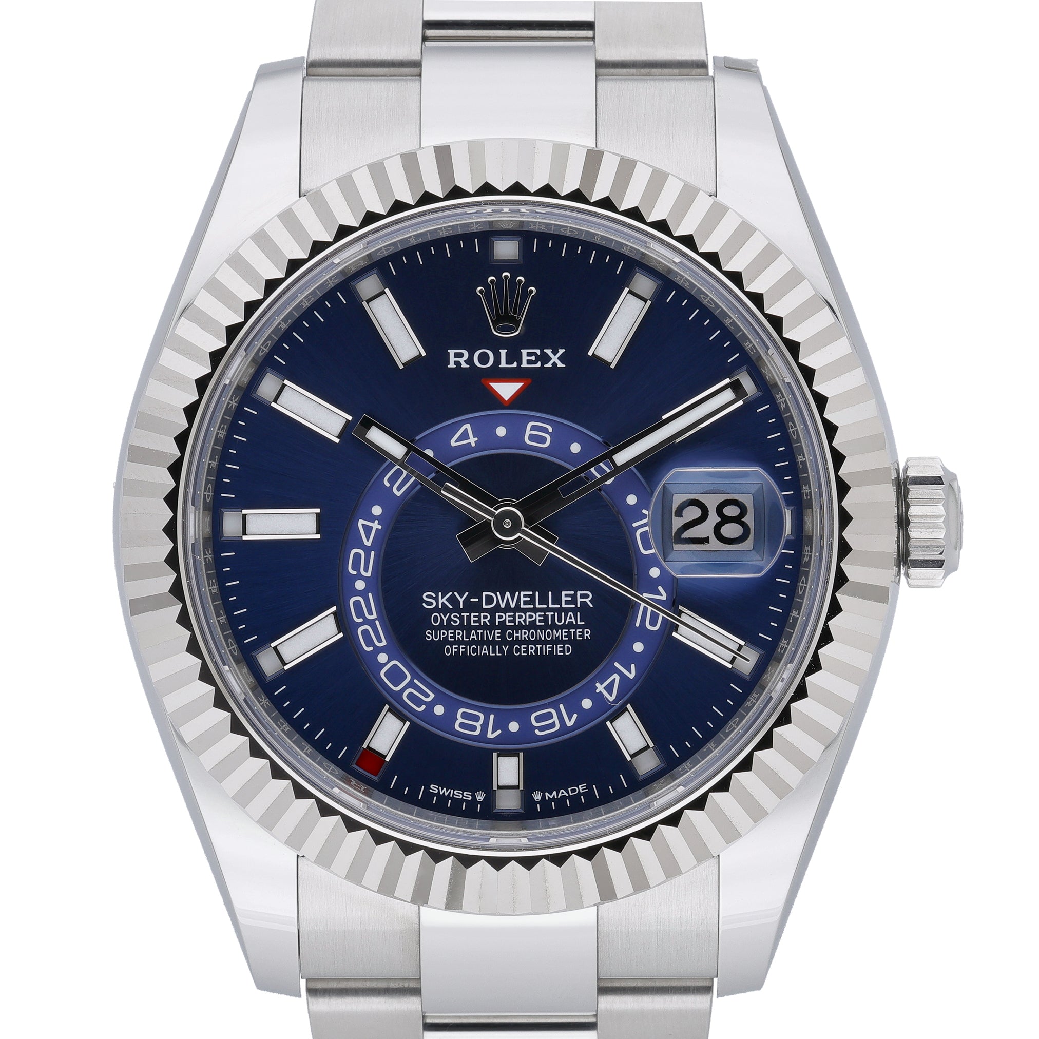 Rolex Sky-Dweller 336934 with blue dial and steel & white gold case
