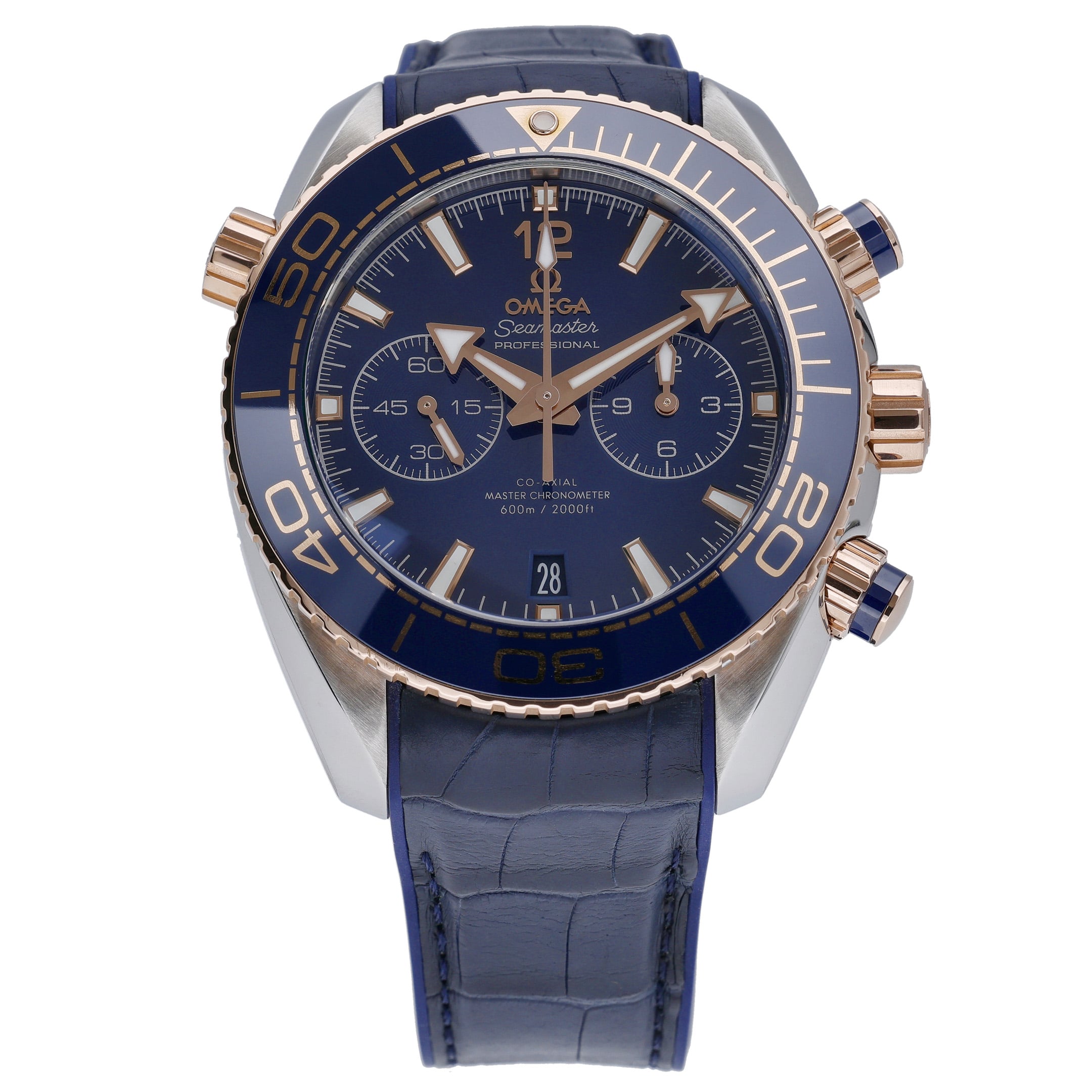 Omega Seamaster Planet Ocean Chronograph 215.23.46.51.03.001 with blue dial and steel & rose gold case - product image 3
