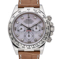 Rolex Daytona 16519 with white mop diamond dial and 18ct white gold case