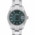 Rolex Datejust 278344RBR with green dial and oystersteel and white gold case