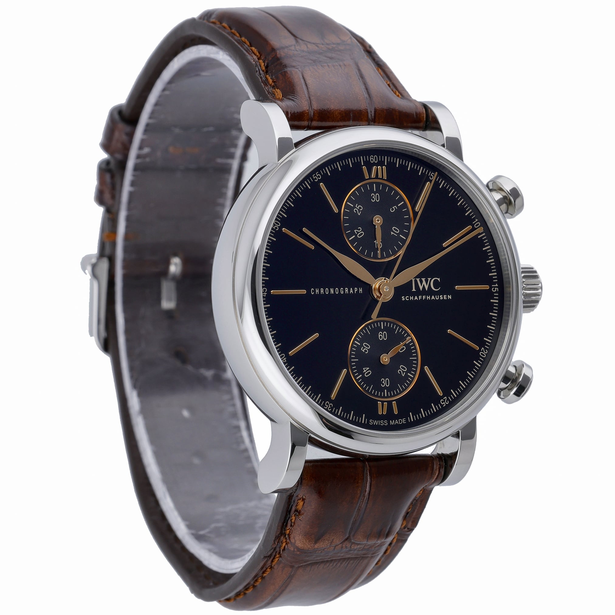 IWC Portofino Chronograph IW391404 with black dial and steel case - product image 4