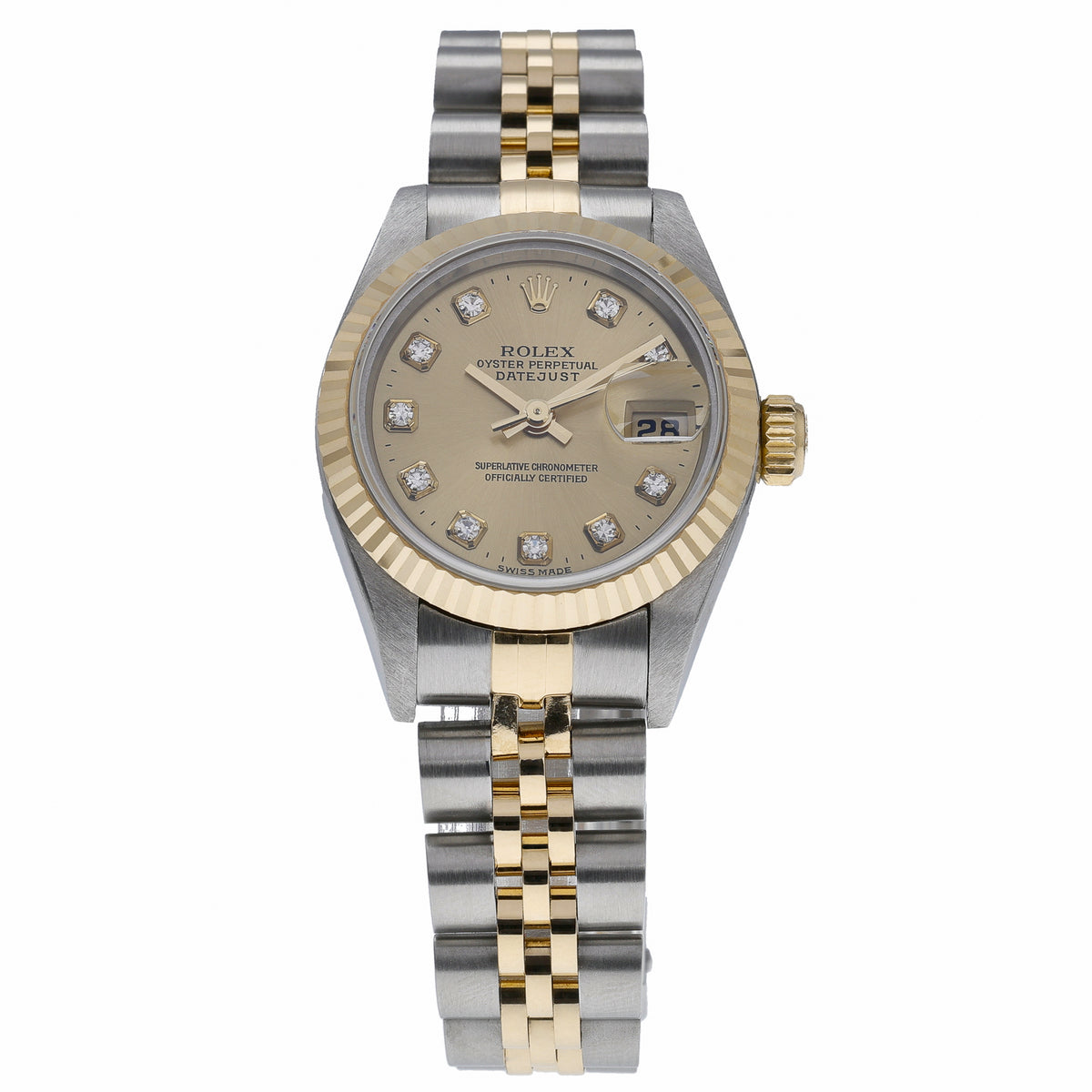 Rolex Datejust 69173 with champagne dial and steel & yellow gold case - product image 2