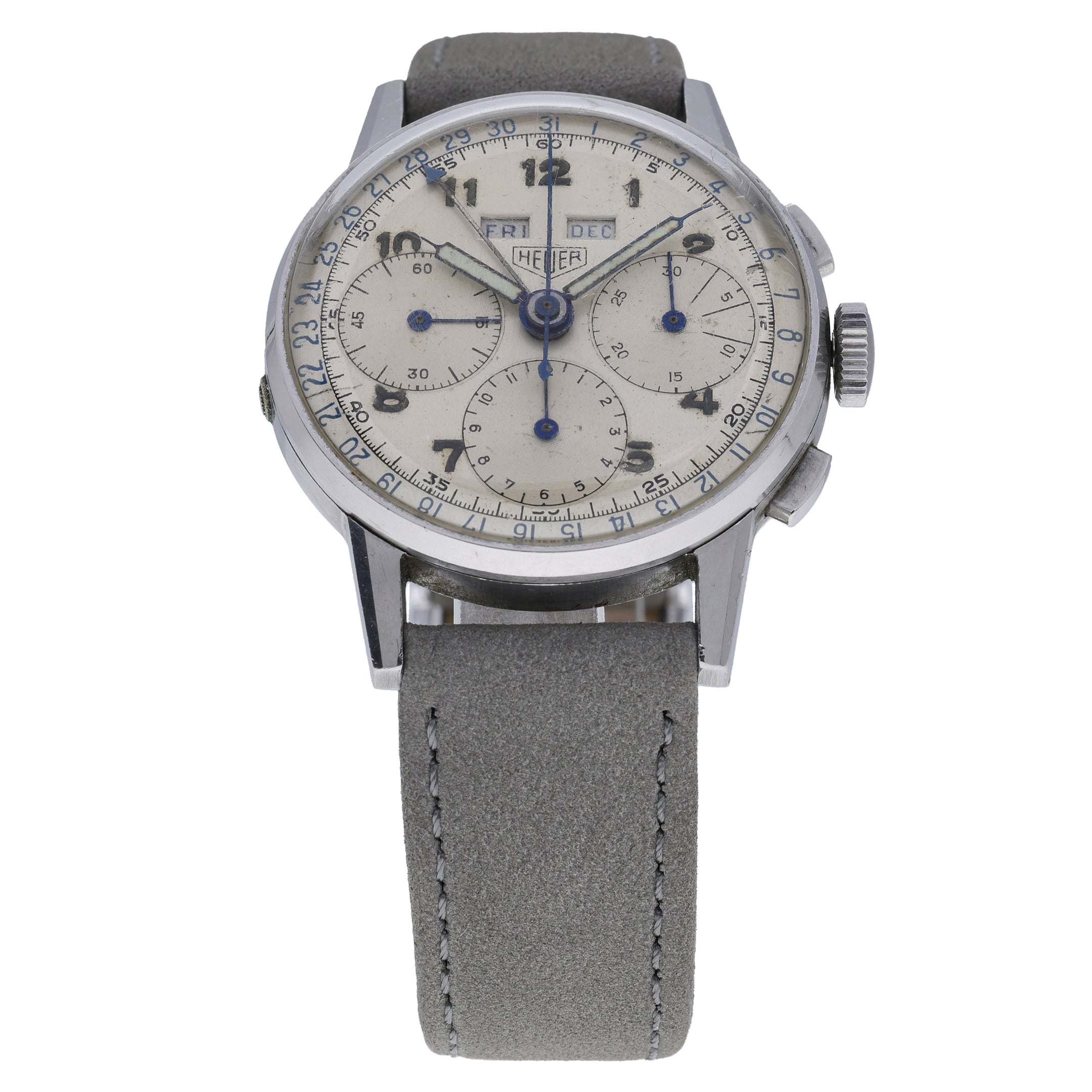 Heuer Triple Date 2543 with cream dial and steel case - product image 3