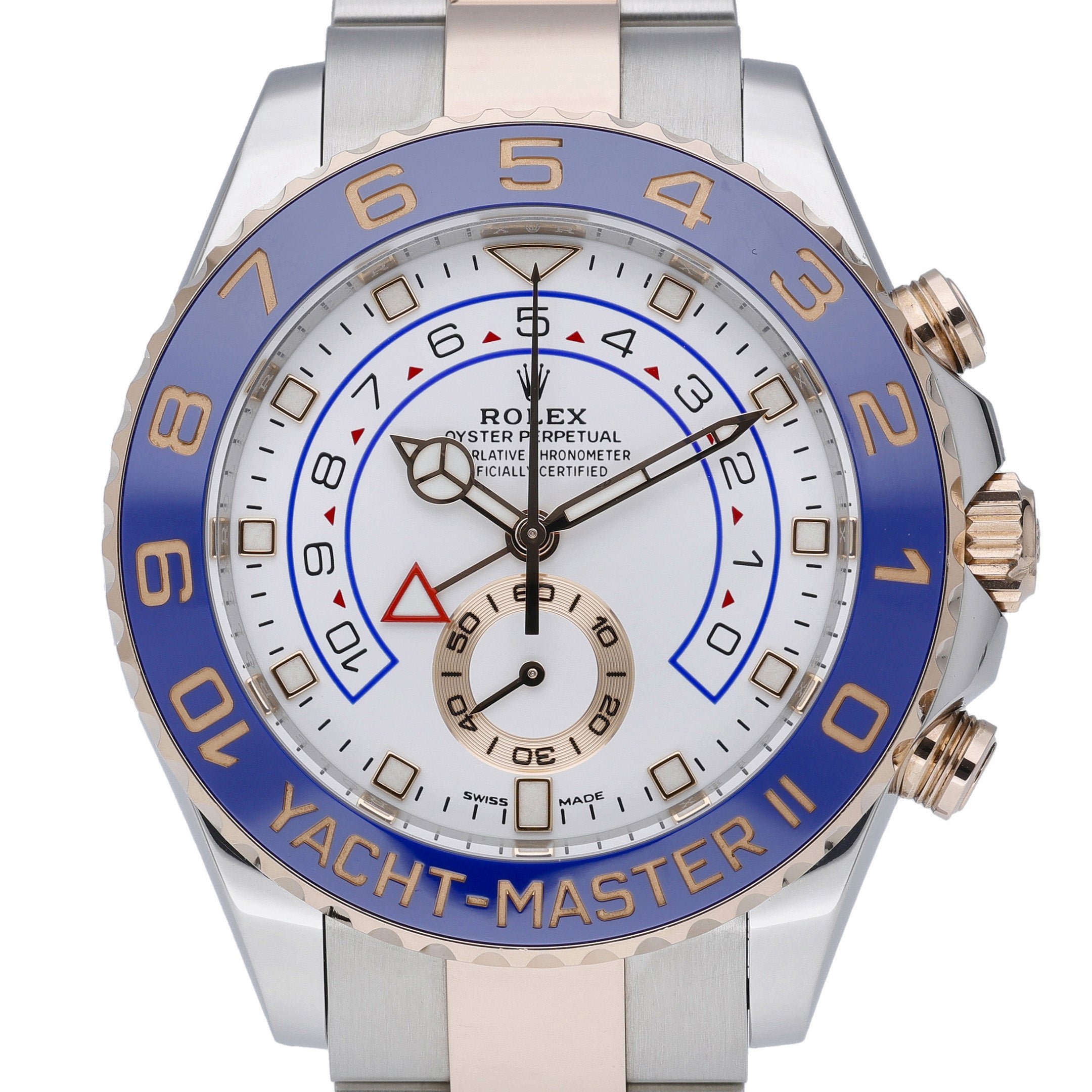 Rolex Yacht-Master II 116681 with white dial and steel & rose gold case