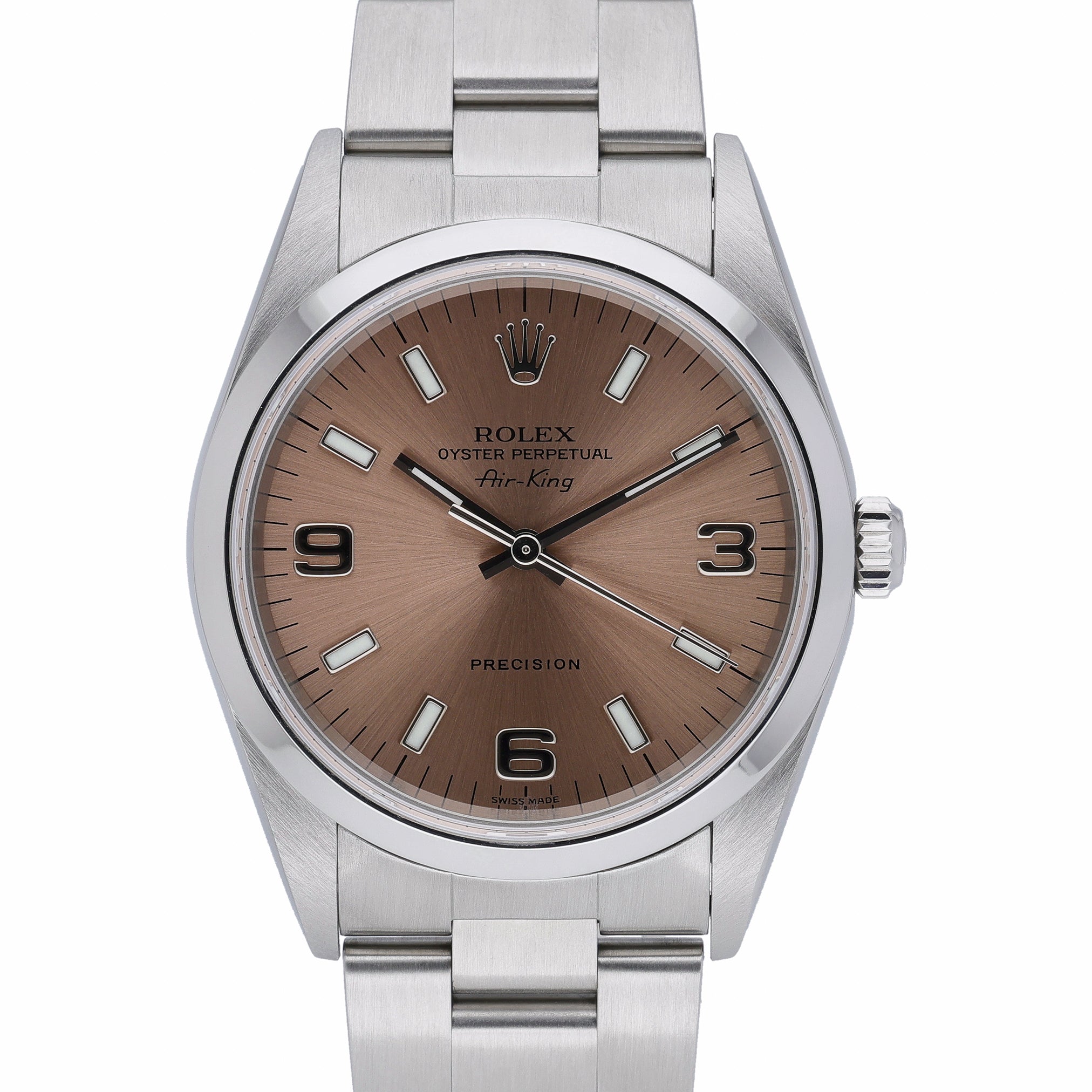 Rolex Air-King 14000M with salmon dial and oystersteel case