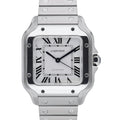 Cartier Santos WSSA0029 with white dial and steel case