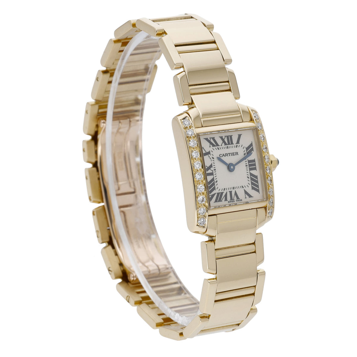 Cartier Tank Francaise 1820 with white dial and 18ct yellow gold case - product image 4